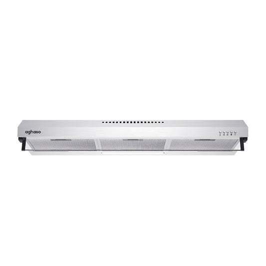 Campana Extractora Aghaso 90 cm Inox | Ideal para departamentos | 450 m³/h