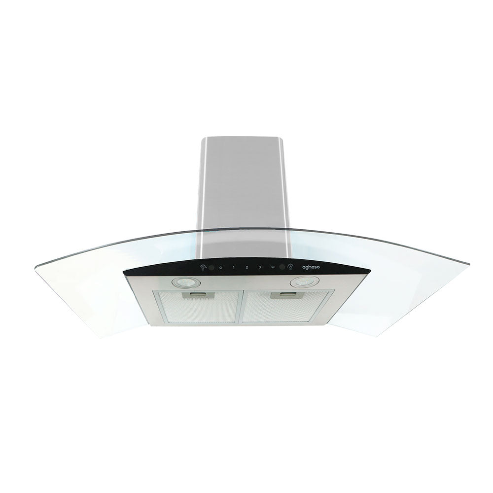 COMBO: ENCIMERA AGHASO MODULAR 90 CM GLP + CAMPANA AGHASO CHIMENEA TOUCH 90 CM