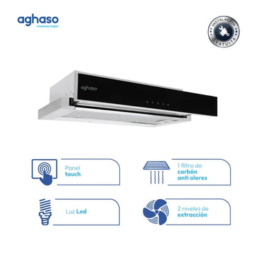 Tricombo Aghaso Premium: Campana Extraíble + Encimera Vidrio + Horno