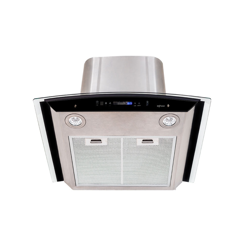 COMBO: COCINA DIGITAL 5 HORNILLAS + CAMPANA AGHASO CHIMENEA 90 CM
