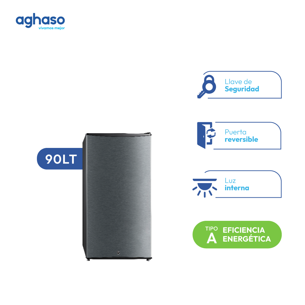 Frigobar Aghaso 90L Black | REGALO 2 SIXPACK Pilsen