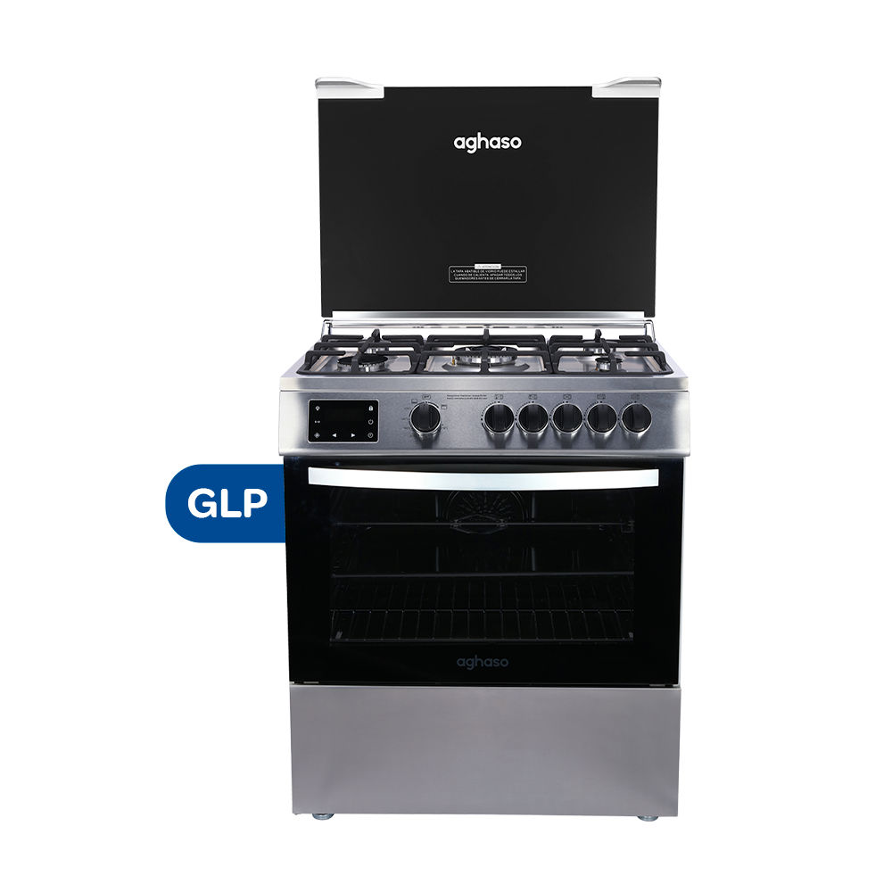 COCINA DE PIE AGHASO DIGITAL 5 HORNILLAS 76 CM GLP