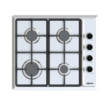 COMBO: ENCIMERA AGHASO INOX COMPACTA GLP + CAMPANA EXTRAIBLE PREMIUM 60 CM