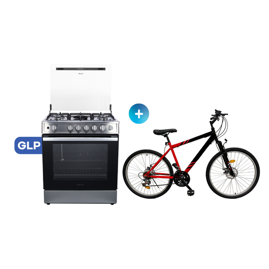COMBO: COCINA AGHASO 5 HORNILLAS HIGH FLAME GLP + BICICLETA ARO 26
