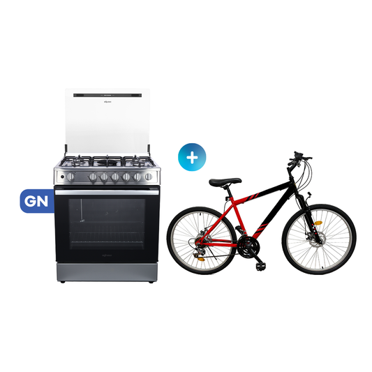 COMBO: COCINA AGHASO 5 HORNILLAS HIGH FLAME GN + BICICLETA ARO 26