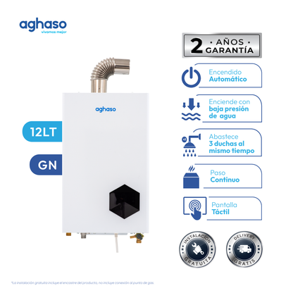 TERMA A GAS NATURAL  AGHASO  12L DIGITAL PASO CONTINUO