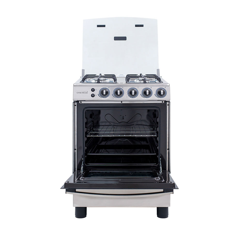 Combo: Cocina ESSENCIAL 4 HORNILLAS GLP + Campana Extraible Premium Black 60 CM