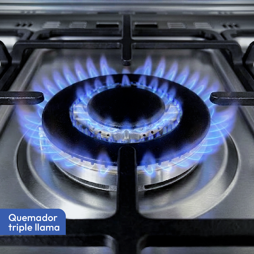 Cocina Aghaso 5 Hornillas Digital GLP con Horno 105L y Rosticero