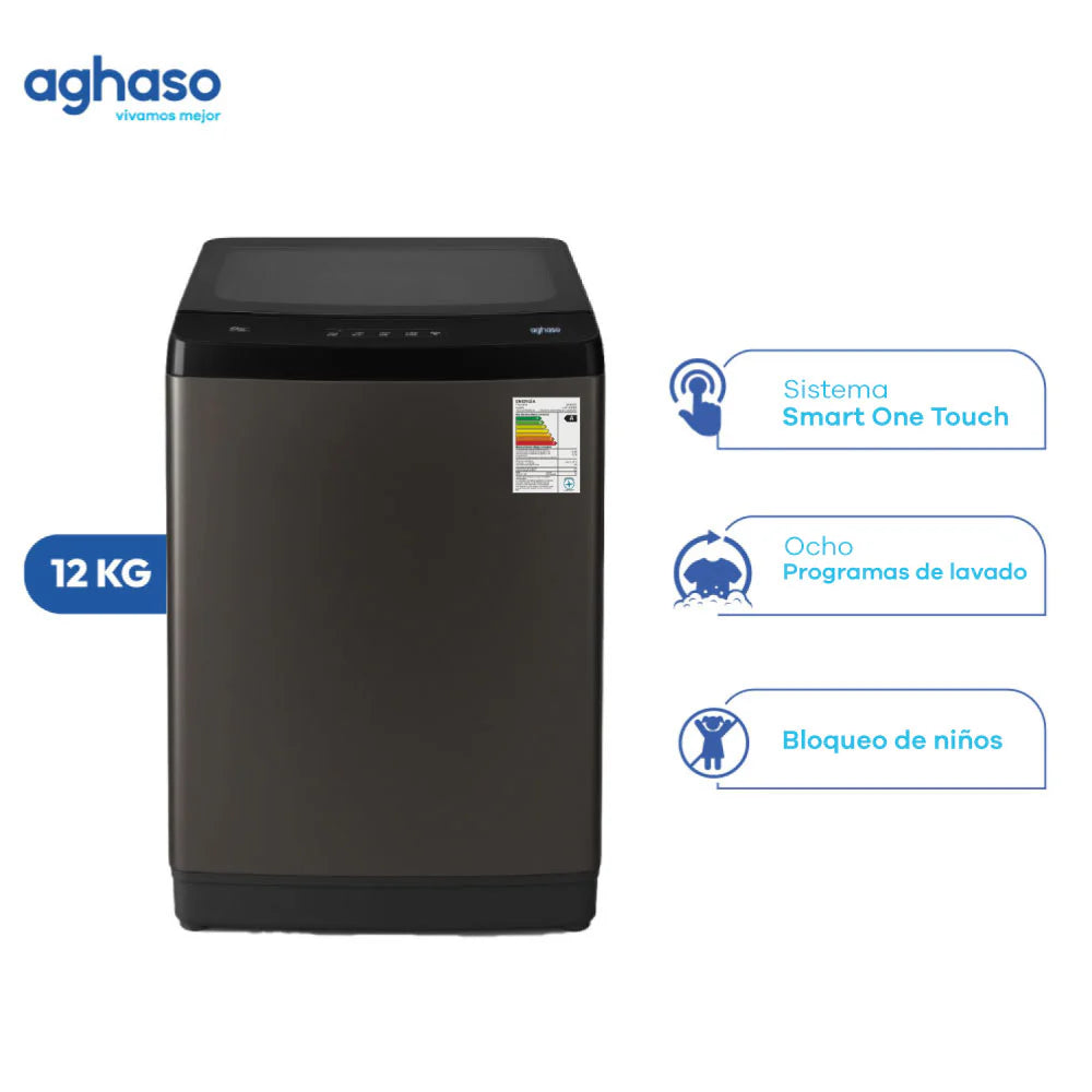 Combo Cocina Premium 4 Hornillas + Lavadora 12 kg Silver Aghaso | GLP