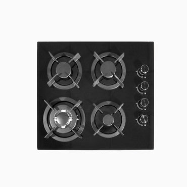 Encimera Aghaso 60 cm de Vidrio Templado 4 Hornillas GLP