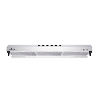 Campana Extractora Aghaso 90 cm Inox | Ideal para departamentos | 450 m³/h