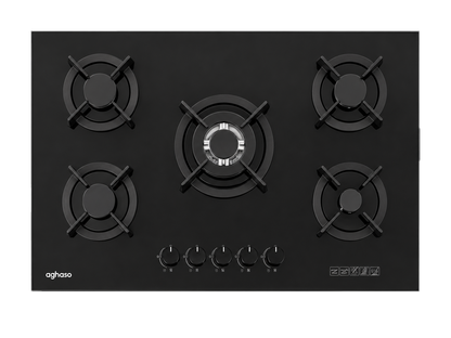 Tricombo Campana Extractora Black 90 cm + Encimera de Vidrio GN 90 cm + Horno Eléctrico 8 Funciones 60 L Aghaso