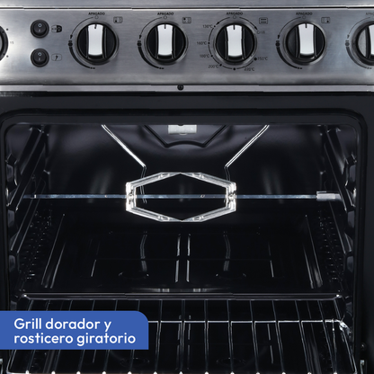 Cocina Aghaso Premium 4 Hornillas Gas Natural | Horno + Rosticero + Plancha