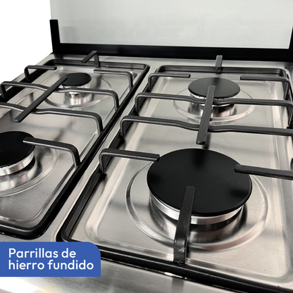 Cocina Aghaso 4 Hornillas Vital GLP con Horno 62L