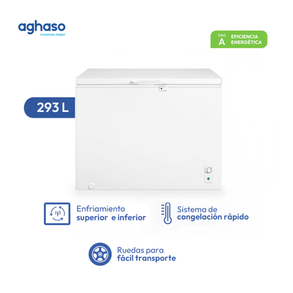 Congeladora Defrost 293 L Tapa con función dual AGHASO