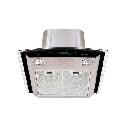 COMBO: COCINA DIGITAL 5 HORNILLAS + CAMPANA AGHASO CHIMENEA 90 CM