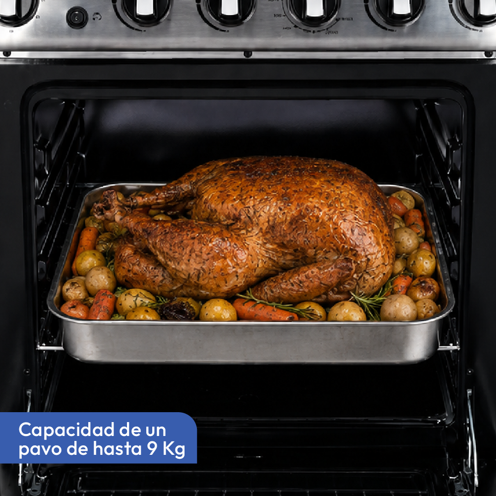 Cocina Aghaso Premium 4 Hornillas Gas Natural | Horno + Rosticero + Plancha