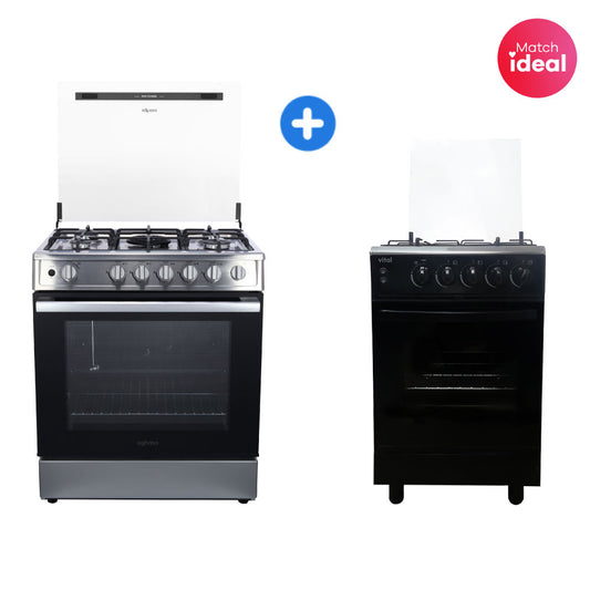 COMBO: COCINA AGHASO 5 HORNILLAS HIGH FLAME + COCINA VITAL GLP