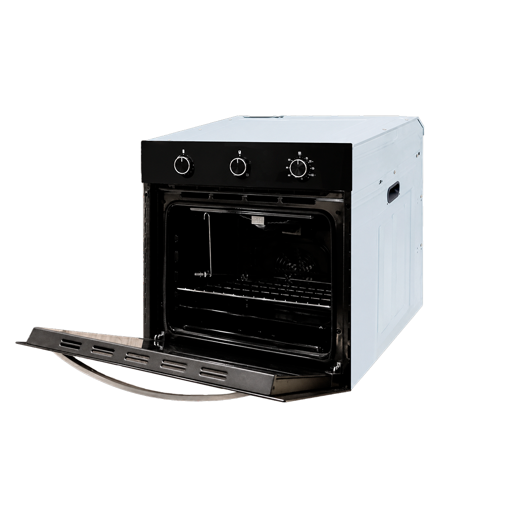 Tricombo Campana Extractora Inox 60 cm + Encimera Compacta GLP 60 cm + Horno Empotrable 4 Funciones Aghaso