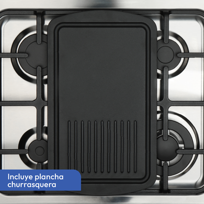 Cocina Aghaso Premium 4 Hornillas GLP con Horno y Rosticero