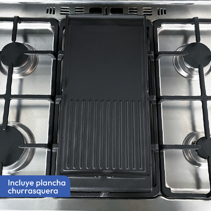 Cocina Aghaso 5 Hornillas Digital Gas Natural con Horno 105L