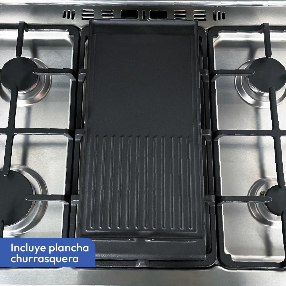 Cocina Aghaso 5 Hornillas Digital GLP con Horno 105L y Rosticero