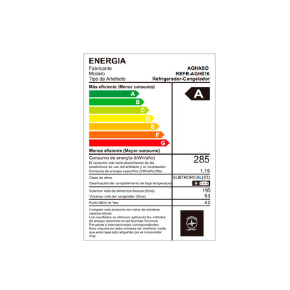 Refrigeradora Aghaso 248 L