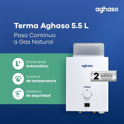 Terma AGHASO 5.5 Litros Gas Natural | Paso Continuo