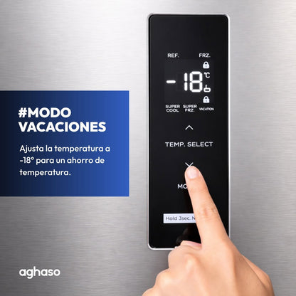 Refrigeradora Side by Side Aghaso 511 Litros Inverter con Dispensador de Agua