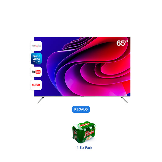TV AGHASO 65" SMART UHD 4K | REGALO 1 SIXPACK Pilsen