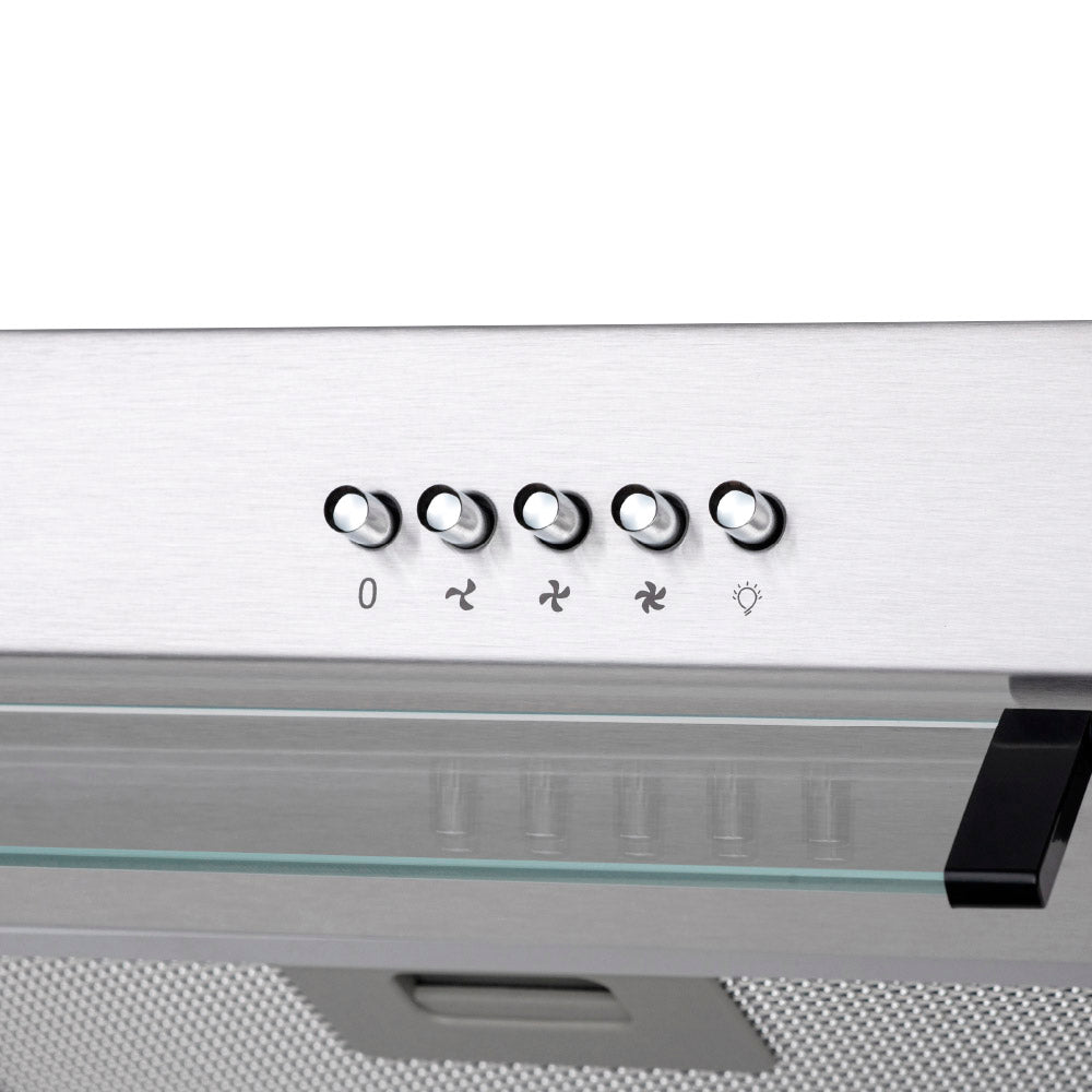 Campana Extractora Aghaso 90 cm Inox | Ideal para departamentos | 450 m³/h