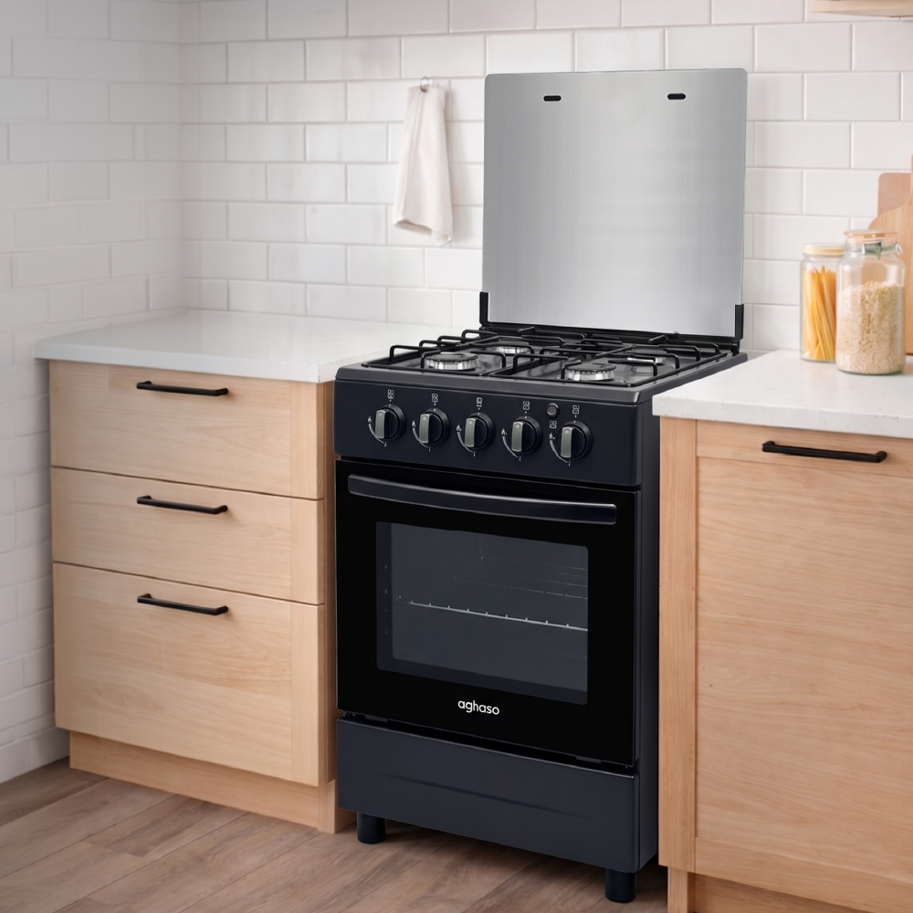 Combo Campana Extractora INOX 60 cm + Cocina Vital GLP 60 cm Aghaso