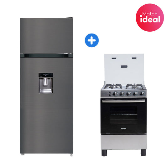 DUO PERFECTO: REFRIGERADORA AGHASO 211 LT + COCINA AGHASO 4H ESSENCIAL