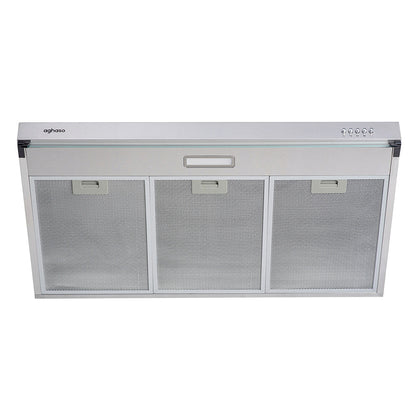 COMBO: COCINA AGHASO 5 HORNILLAS HIGH FLAME MAS CAMPANA EXTRACTORA 90 CM