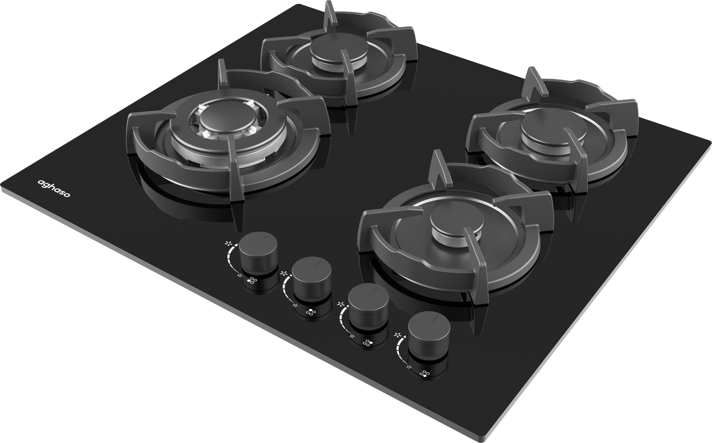 Combo: Encimera Modular 4 Hornillas GLP + Campana Extraible Premium Black 60 CM + Horno 4 Funciones GLP
