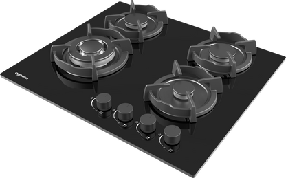 Combo: Encimera Modular 4 Hornillas GLP + Campana Extraible Premium Black 60 CM + Horno 4 Funciones GLP