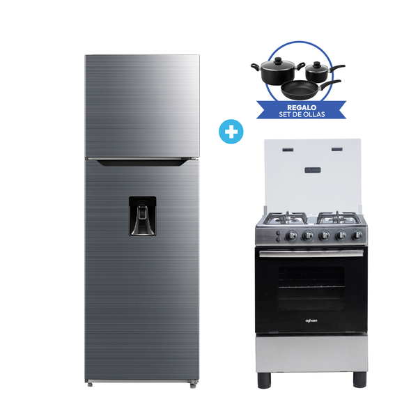 COMBO: REFRIGERADORA 338 L INVERTER + COCINA ESSENCIAL GN
