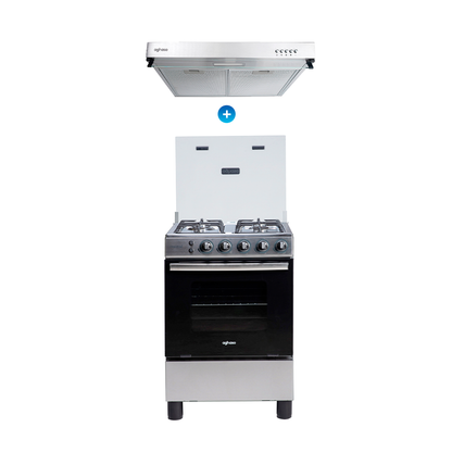 COMBO: COCINA AGHASO 4 HORNILLAS - ESSENCIAL GN + CAMPANA EXTRACTORA 60 cm