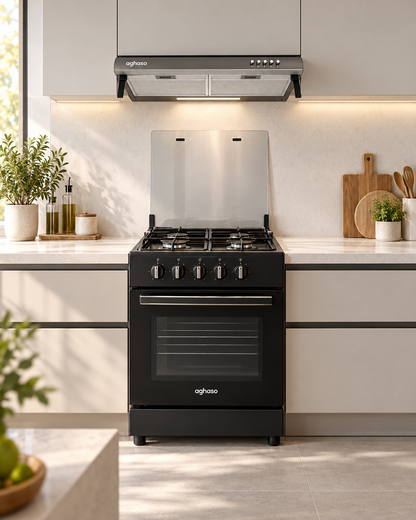 Combo Campana Extractora INOX 60 cm + Cocina Vital GLP 60 cm Aghaso