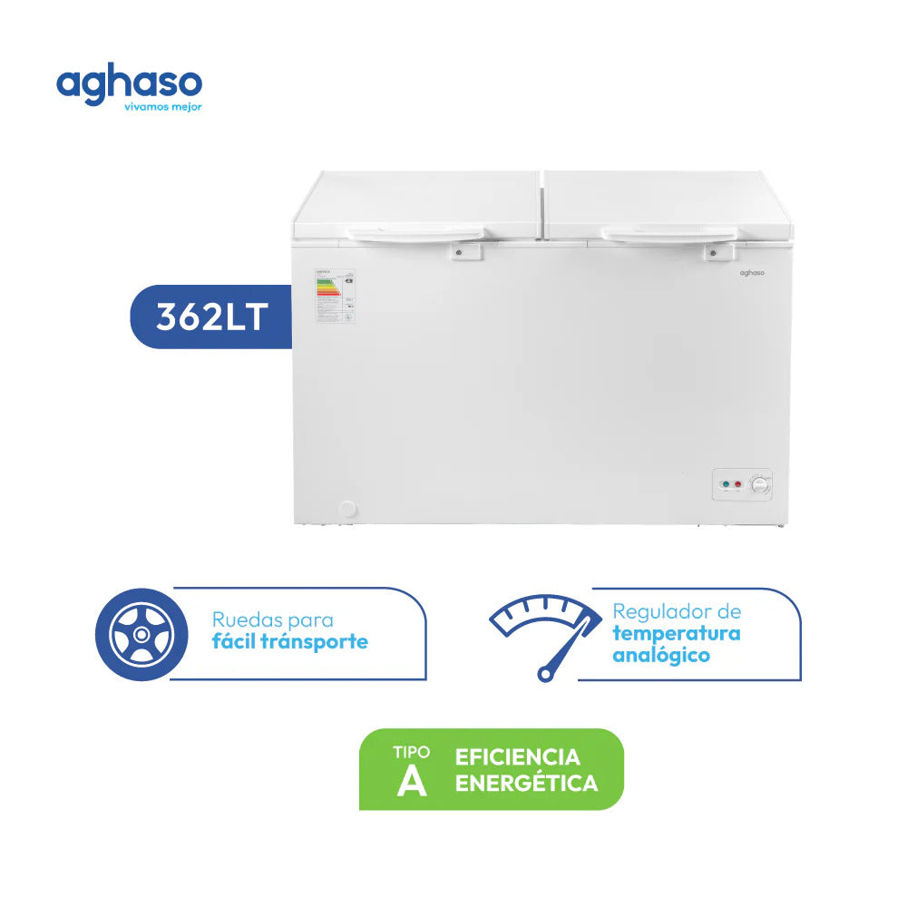 Combo Refrigeradora Side by Side 511L + Congeladora 362L Aghaso