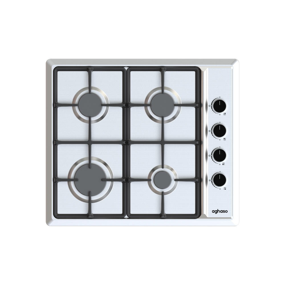 Combo: ENCIMERA AGHASO INOX COMPACTA GLP + Campana Extraible Premium Black 60 CM + Horno 4 funciones GLP