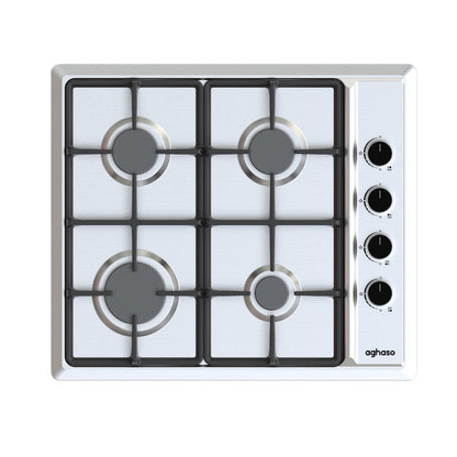 COMBO: ENCIMERA AGHASO INOX COMPACTA GLP + CAMPANA EXTRAIBLE PREMIUM 60 CM