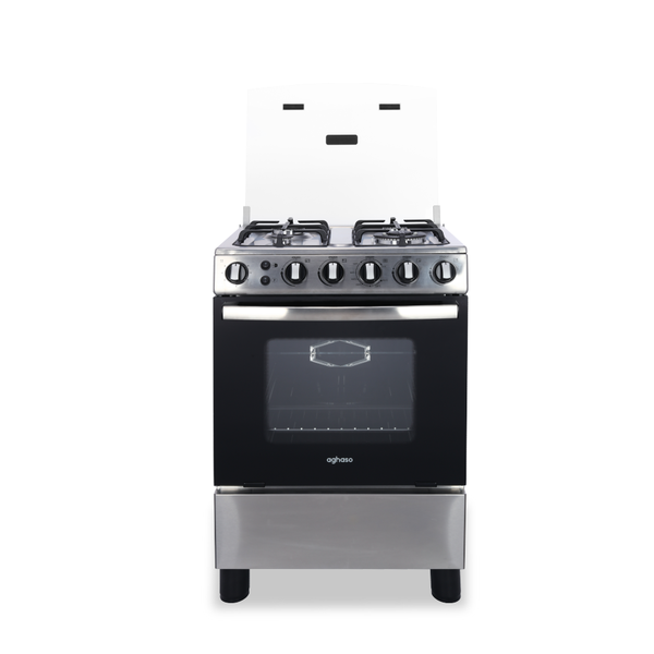 Cocina Aghaso Premium 4 Hornillas GLP con Horno y Rosticero
