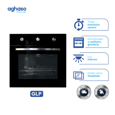 Horno Aghaso Empotrable GLP 4 Funciones