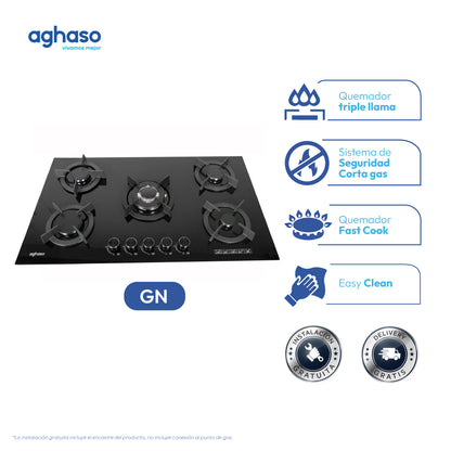 ENCIMERA AGHASO MESA VIDRIO 90 CM MODULAR GN