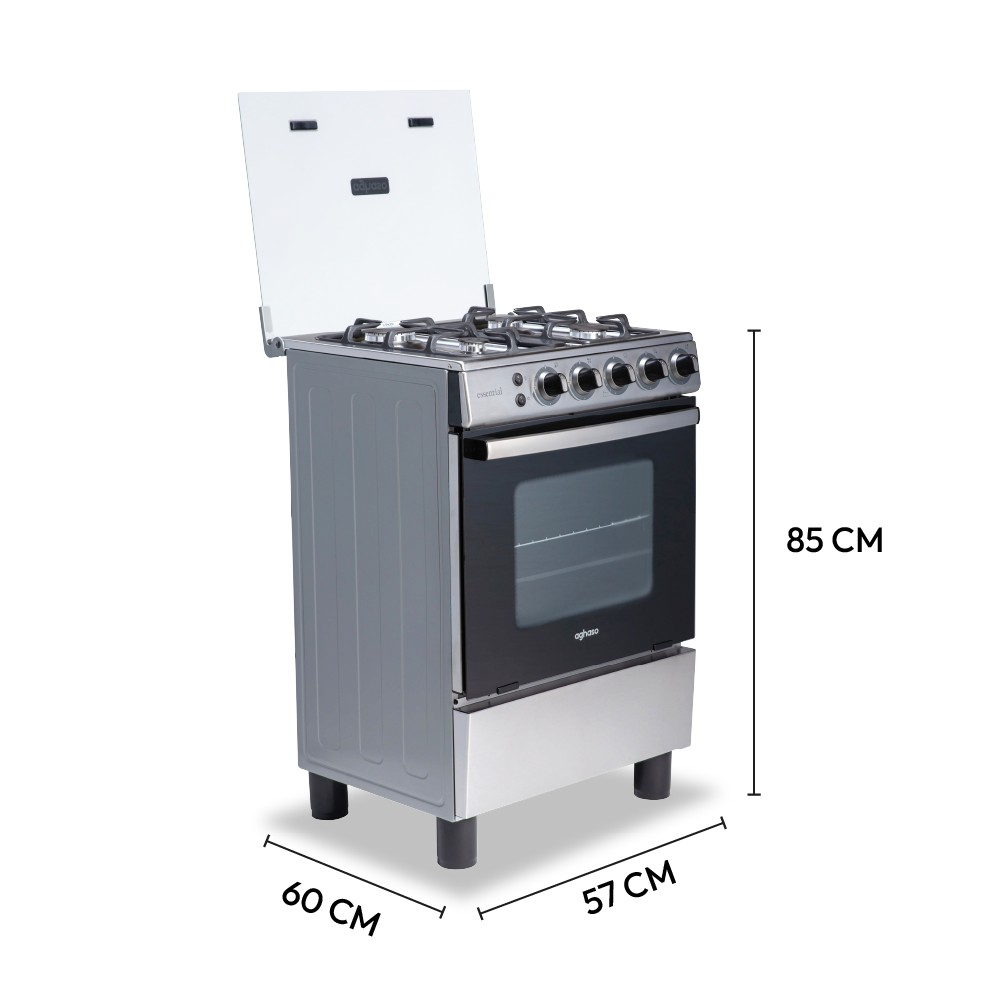 Cocina Aghaso 4 Hornillas Essential Gas Natural con Horno 67L