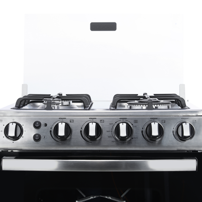 Cocina Aghaso Premium 4 Hornillas GLP con Horno y Rosticero
