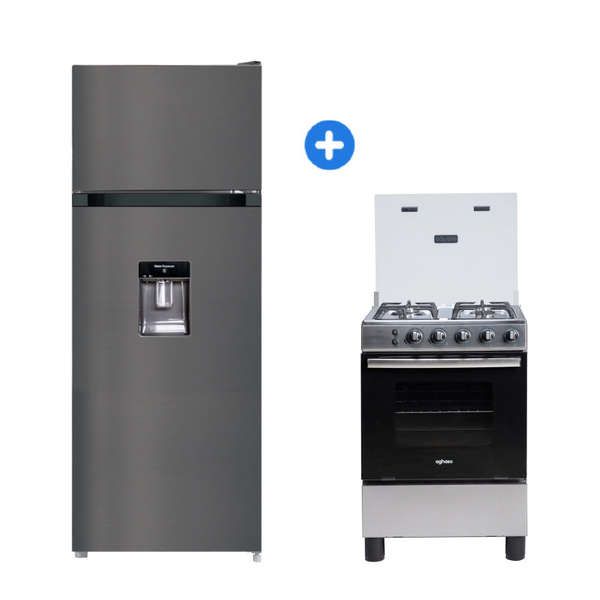 DUO PERFECTO: REFRIGERADORA AGHASO 211 LT + COCINA AGHASO 4H ESSENCIAL