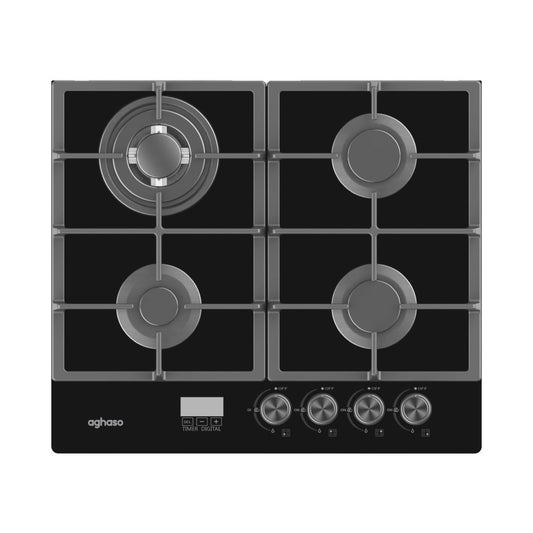 ENCIMERA AGHASO MESA  VIDRIO 60 CM COMPACTA GLP