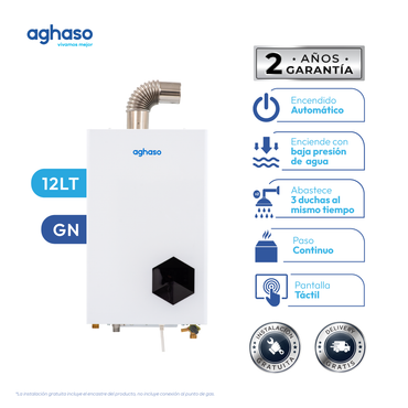 TERMA A GAS NATURAL  AGHASO  12L DIGITAL PASO CONTINUO